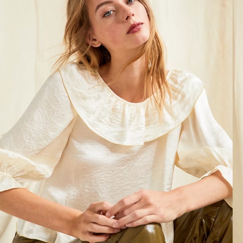 Aritzia Le Fou Wilfred Cha Cha Blouse Size Small